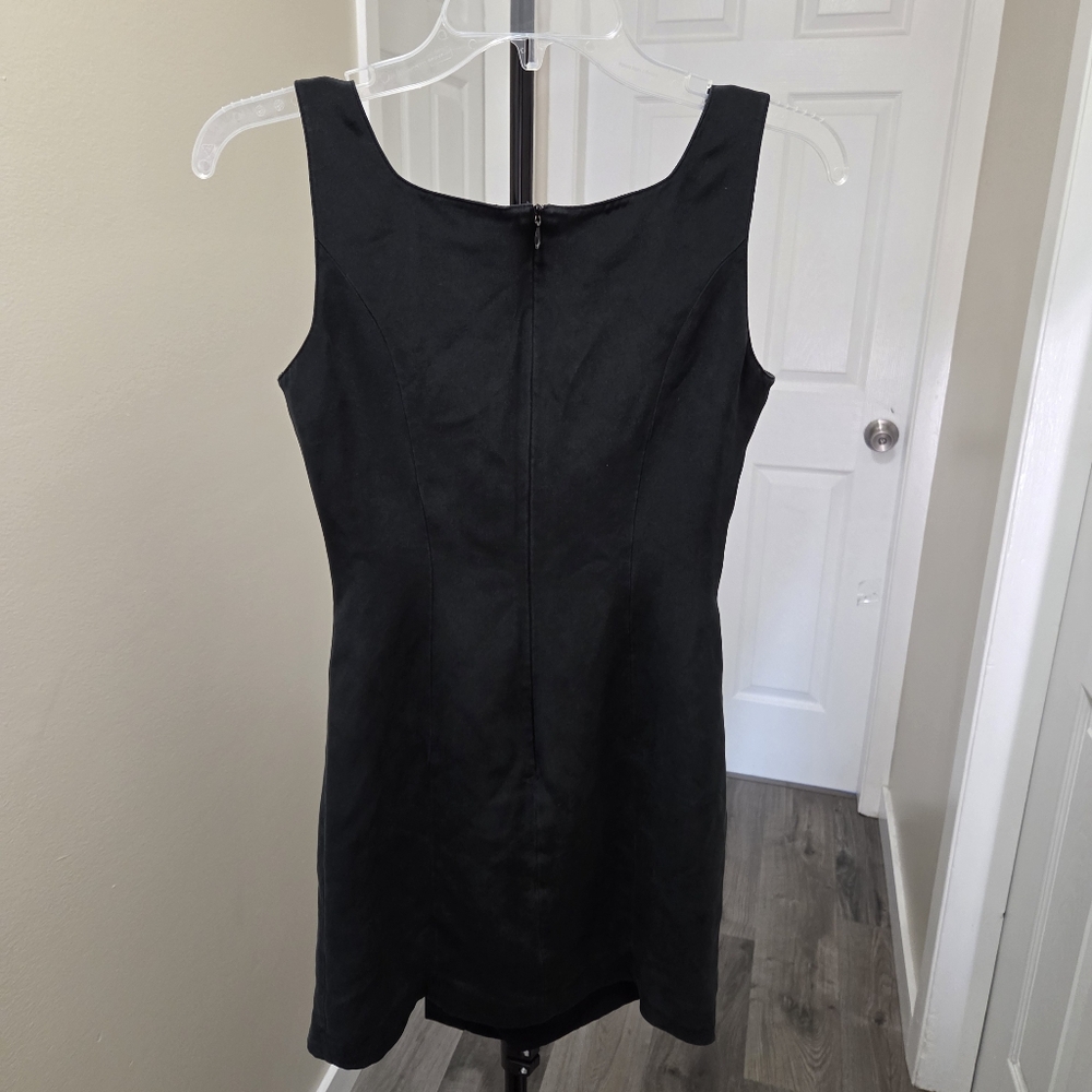 Hugo Buscati 100% Silk Black Sleeveless Dress Minimalist Slip Shift Elegant - Picture 6 of 10